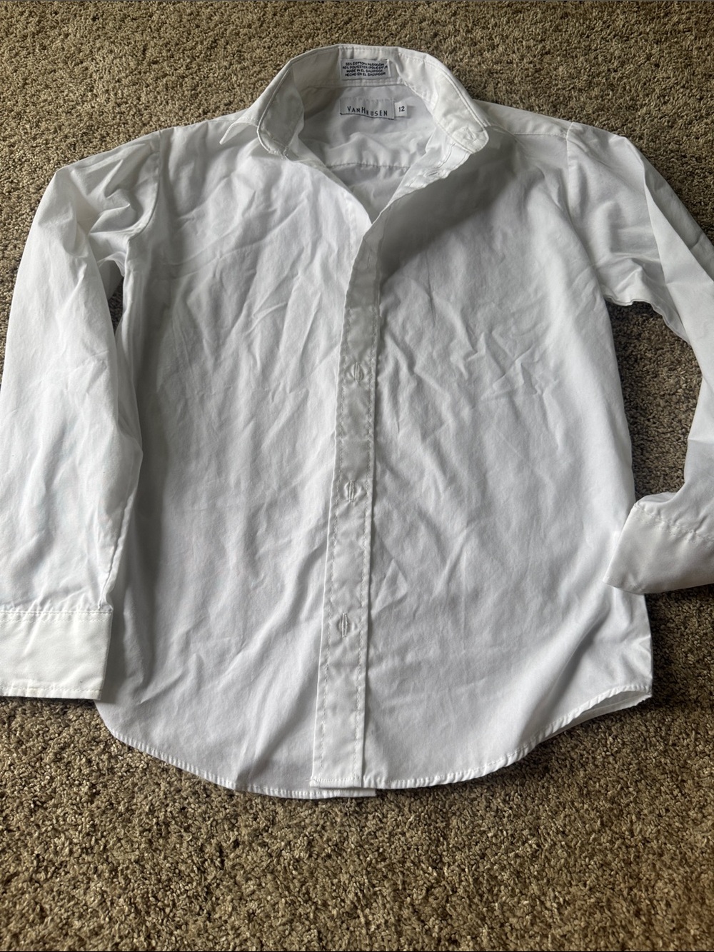 Van Heusen White Button-Front Shirt